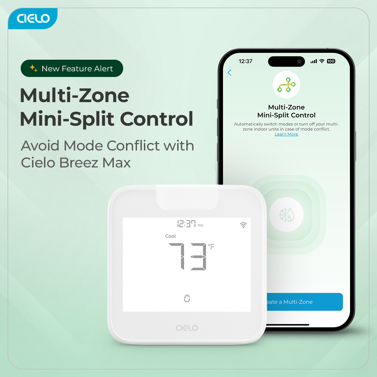 CieloWigle's tweet image. Avoid mode conflict in your multi-zone mini-split system with Cielo Breez Max!
Managing a multi-zone mini-split system can be challenging due to mode conflict. But not anymore—Cielo Breez Max now offers &quot;Multi-zone Mini-split Control&quot; that prevents mode conflict.
#MultiZone
