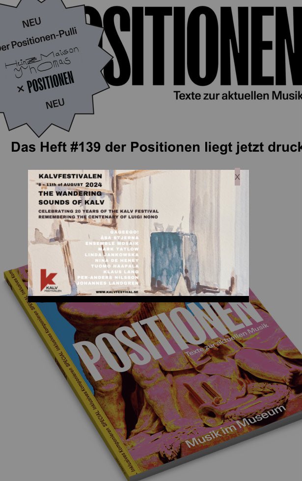 Positionen recommends! Advertisement on positionen.berlin