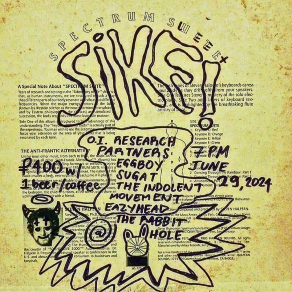 halfastranger's tweet photo. gig a bite

28 Fri - ma &amp; sdsc, sarisari in makati
29 Sat - eggboy, rabbithole in manila
05 Fri - eggboy, sarisari in makati https://t.co/hc6lwAK13O