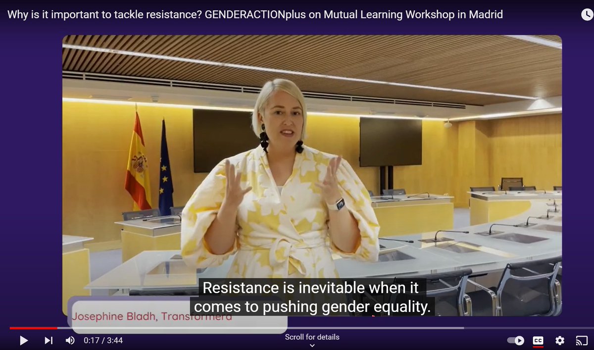 genderresearch's tweet photo. Why is it important to tackle resistance to gender equality? 
Check out this video from our partner project @GENDERACTION_EU and the workshop we had in Madrid about resistances in R&amp;I 
#HorizonEurope #BreakTheResistance
📽️https://t.co/Ll3FBRReM1 https://t.co/kon6zQzPv6