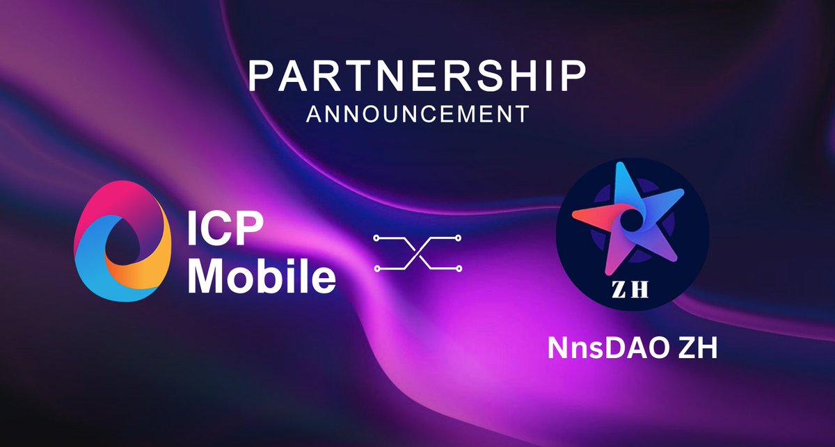 ICPMobile's tweet photo. 🚀 Exciting News! We're thrilled to announce our partnership with NnsDAOZH @NnsDAOZH🌐

With 5 official #DFinity grants already secured, NnsDAOZH is leading the way in decentralized innovation. Together, we'll push the boundaries of what's possible! 🔥

Stay tuned 🌟

#Blockchain #DAO #Partnership #Innovation #Decentralization
