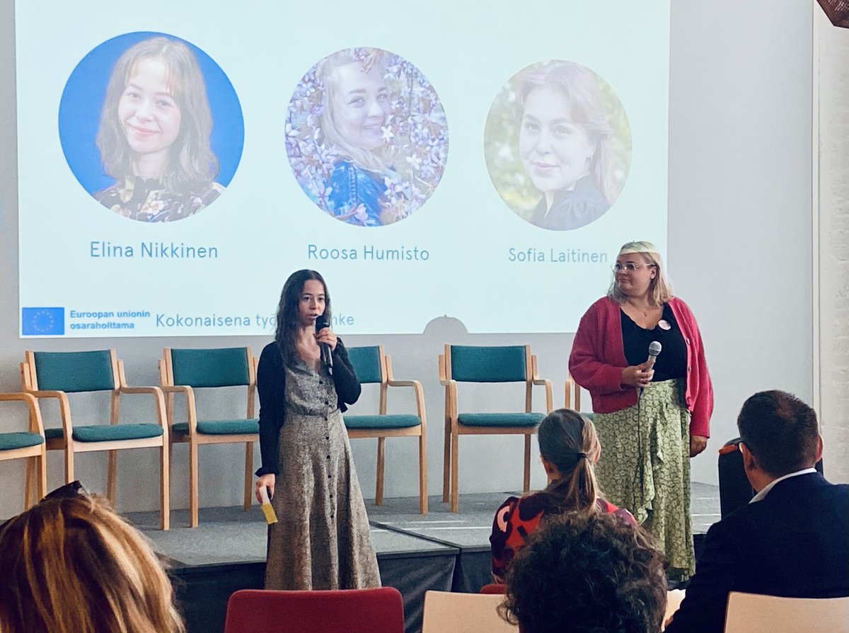 Into – etsivä nuorisotyö ja työpajatoiminta ry (@intolaiset) on Twitter photo Kokemustieto puuttuu päätöksenteosta: nuoria pitää kuulla laajemmin, vaativat Elina Nikkinen ja Roosa Humisto <a href="/HDLsaatio/">Diakonissalaitos</a> Nuorten ohjelmasta. Kokemusosaamisella voidaan kehittää vaikuttavampia palveluita, jotka vähentävät nuorten pahoinvointia 🔥
#SuomiAreena Kokemustieto puuttuu päätöksenteosta: nuoria pitää kuulla laajemmin, vaativat Elina Nikkinen ja Roosa Humisto <a href="/HDLsaatio/">Diakonissalaitos</a> Nuorten ohjelmasta. Kokemusosaamisella voidaan kehittää vaikuttavampia palveluita, jotka vähentävät nuorten pahoinvointia 🔥
#SuomiAreena