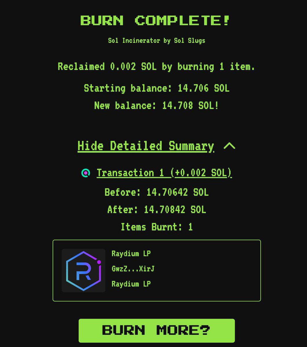 solscan.io/tx/qsfnvRwnmKo…

LP BURN 🔥🔥🔥