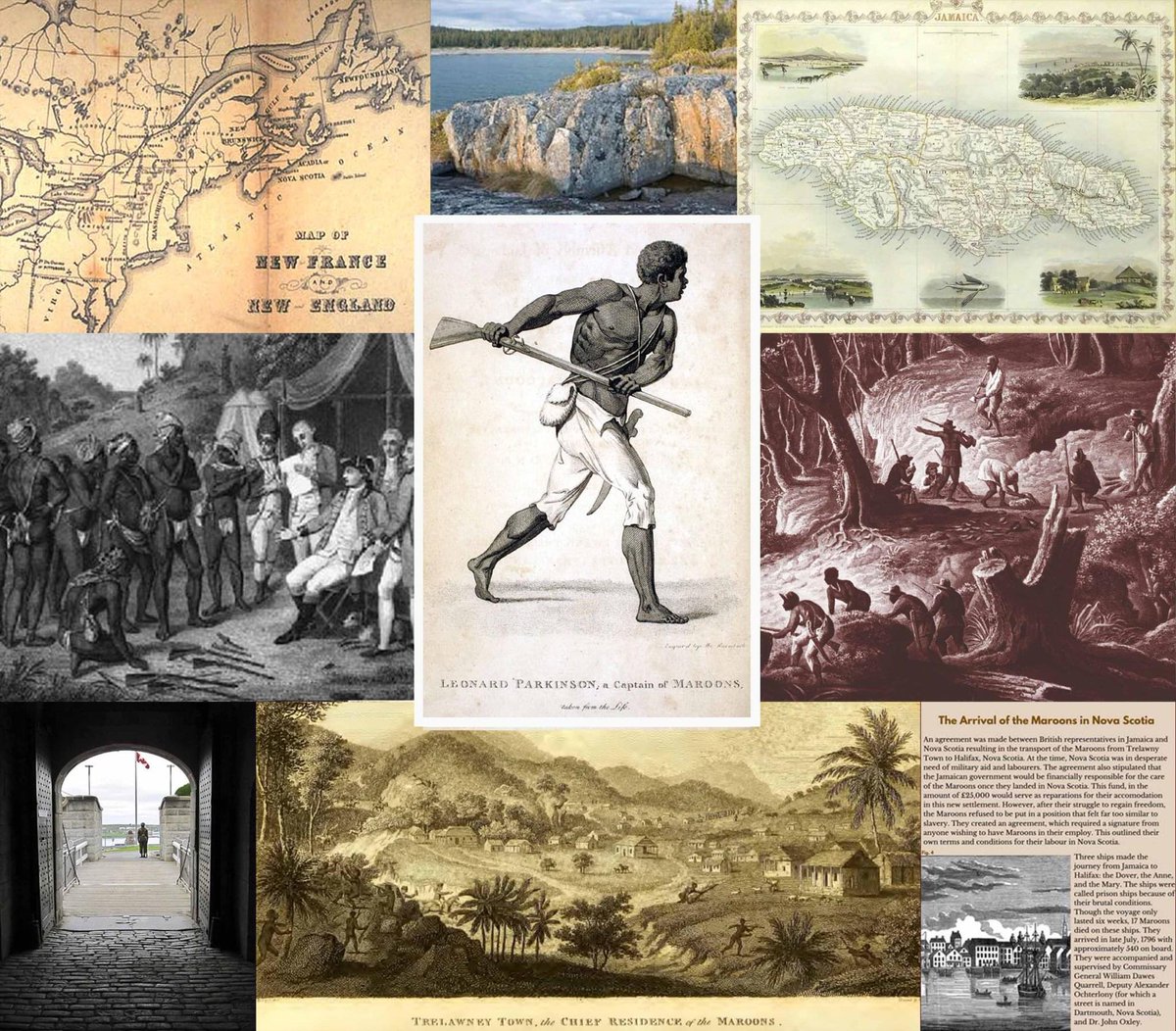 228 years ago today on 26 Jun 1796, ships ‘Dover’, ‘Mary’, and ‘Anne’ departed Port Royal #Jamaica for Halifax, Nova Scotia with 581 men, women, children; Maroons from Trelawny Town. At end of the Second Maroon War the colonial government had decided to rid the island of our