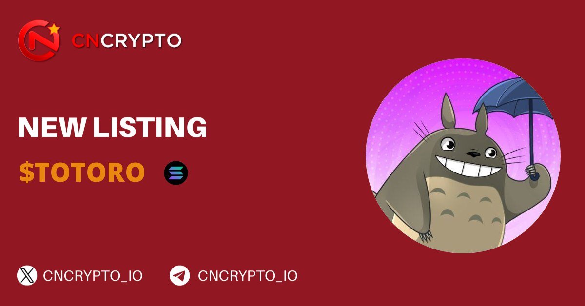 We're delighted to welcome #TOTORO | #SOL aboard and have you as part of our family.
 
 👌At CNCrypto, our mission is to provide unwavering support to projects like yours, offering essential insights and analysis to drive success.
 
Your participation means a great deal to us,