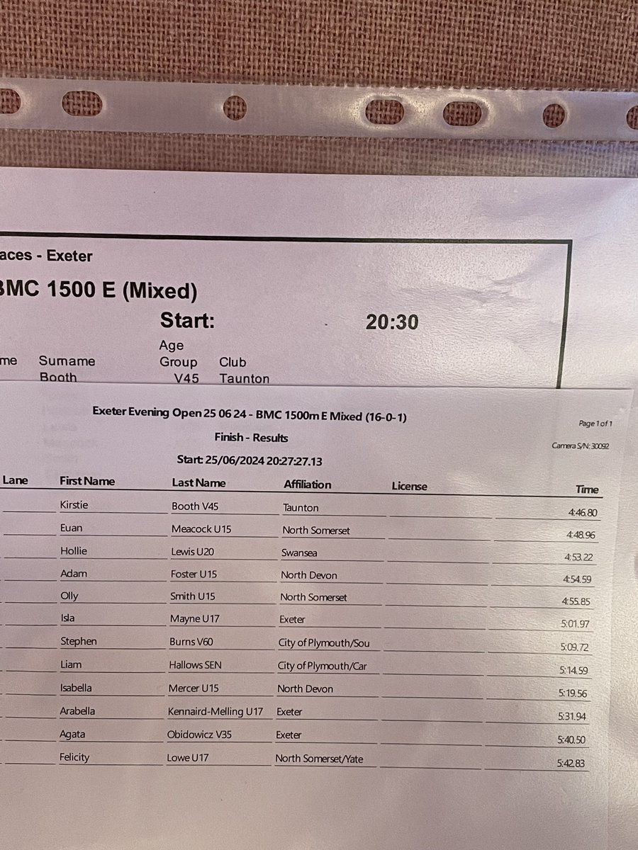 Huwlws's tweet photo. Cracking run for Hollie with 4.53 in the 1500m @BritishMilers meeting in Exeter. Wasn’t expecting this after a tough weekend in Scotland 🏴󠁧󠁢󠁳󠁣󠁴󠁿 at the @brittri aqauthlon north 
#dragontri @SwanHarrierDev https://t.co/tkPUsmgn5v