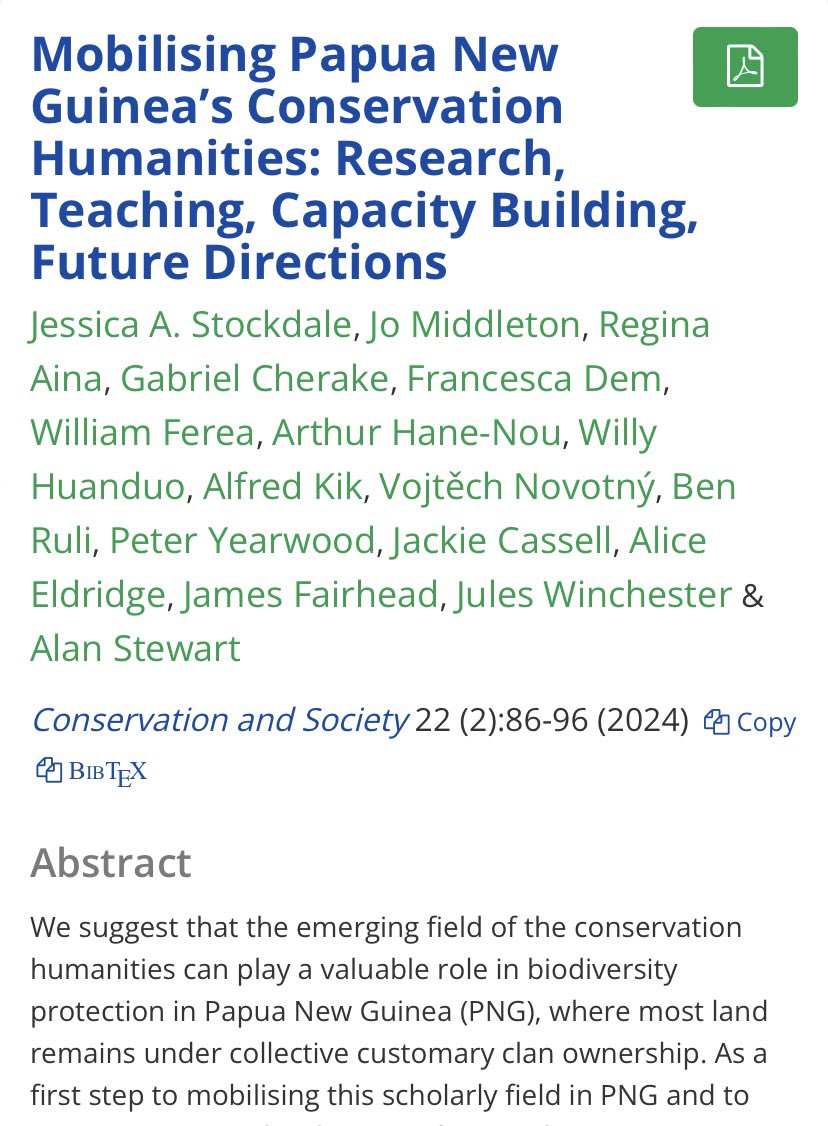 Dr Jessica A Stockdale (@drjastockdale) on Twitter photo Our open access paper on the conservation humanities in Papua New Guinea is now downloadable on <a href="/PhilPapers_CDP/">PhilPapers</a>
Visit: philpapers.org/rec/STOMPN Our open access paper on the conservation humanities in Papua New Guinea is now downloadable on <a href="/PhilPapers_CDP/">PhilPapers</a>
Visit: philpapers.org/rec/STOMPN
