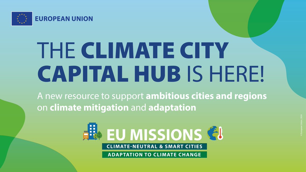 📢Good news for climate-ambitious cities!

Today in Valencia 🇪🇸, I announced the🆕Climate City Capital Hub supporting #MissionCities &amp; #MissionClimateAdaptation in engaging with private funders for their projects on #mitigation and #adaptation🌿

👉europa.eu/!Hhmtgk