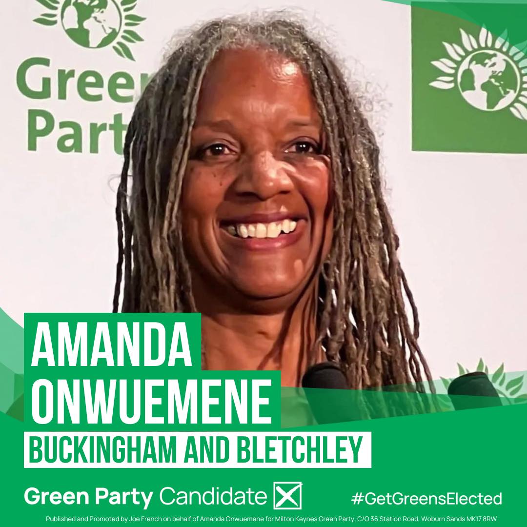 🌿Meet Amanda Onwuemene <a href="/TheGreenParty/">The Green Party</a>’s Spokesperson for Policing and Domestic Violence, and Parliamentary Candidate for Buckingham and Bletchley. Amanda wants us all to have a better life of comfort, peace and safety. Discover her campaign here: tinyurl.com/5n8h5c83💚