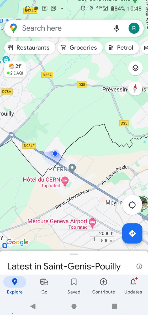 My tweets for <a href="/DHSBoys/">DHSBoys</a> #DHSBCEW today include some written and posted in different countries, as our CERN bus crosses the border with only a slalom to slow drivers entering CH from France. Devon students are witnessing this is easier than crossing the Tamar from Cornwall.