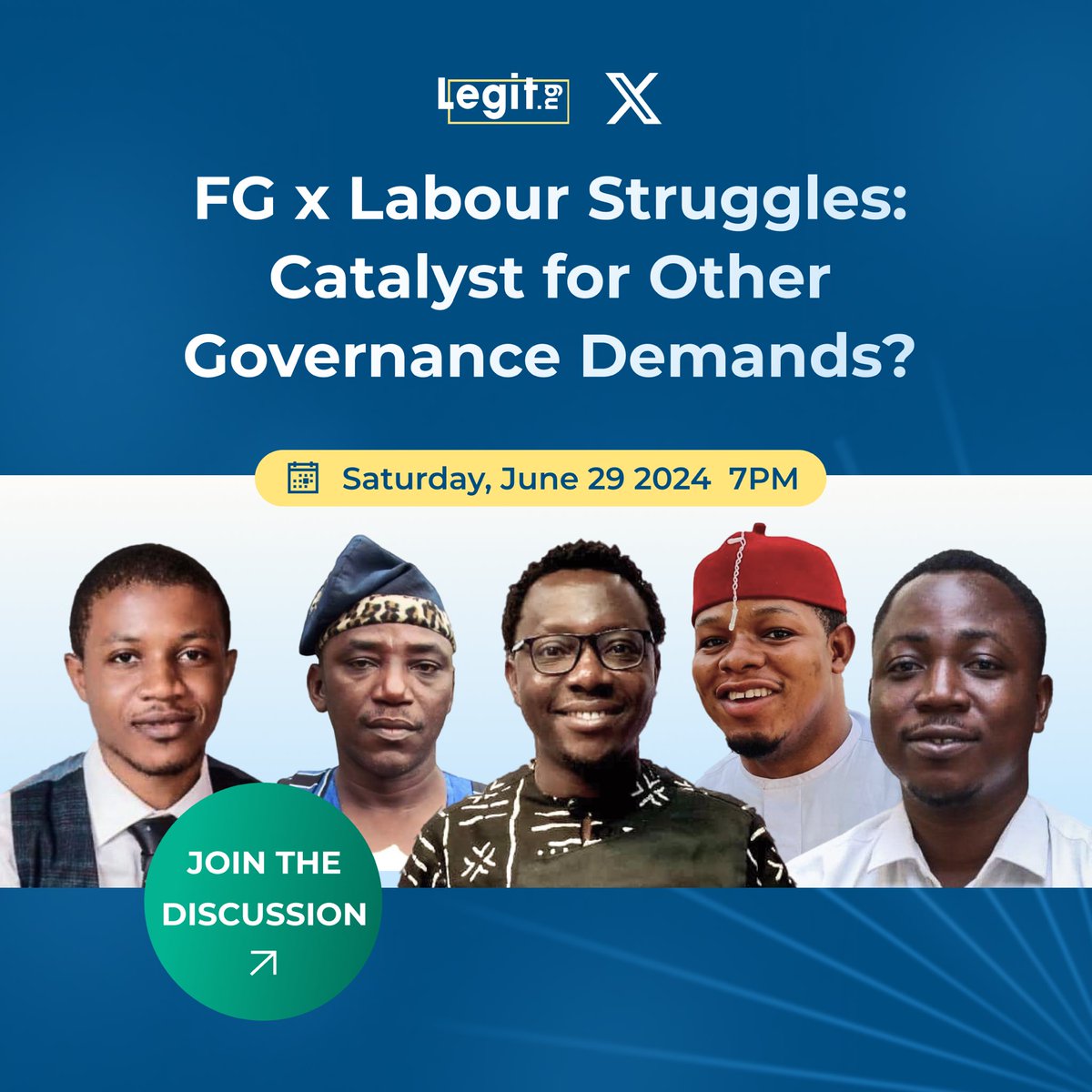 legitngnews's tweet image. Exciting news!

We are back with our impressive speaker panel for the Legit.ng quarterly X spaces.

Click the link below to join the conversation on Saturday, June 29 2024, by 7PM. 



#xspace #labourcongress