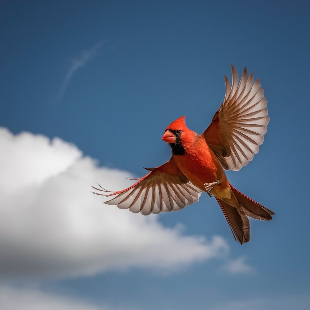 CardinalLovers's tweet photo. Lovely cardinal in the sky ❤️🥰 https://t.co/mhVBdaIzDl