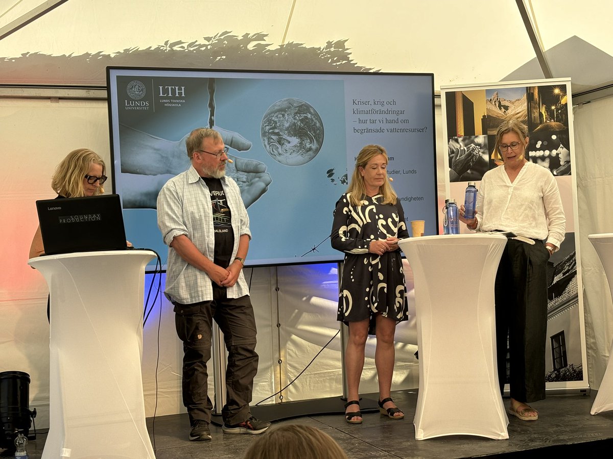 I kriser, krig och klimatförändringar - hur tar vi hand om begränsade vattenresurser? 
Seminarium på #Almedalen2024 i arrangemang av <a href="/Lundsuni/">Lunds universitet</a> 
#vatten är vår viktigaste #naturresurs och vi måste på global nivå förbättra hanteringen av denna resurs. 
#Almedalen