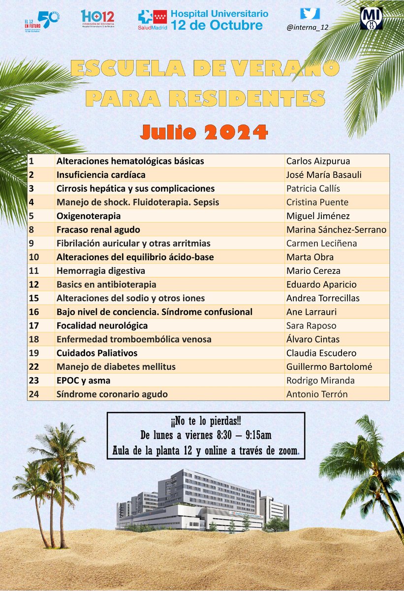 Medicina Interna Hospital 12 de Octubre tweet media