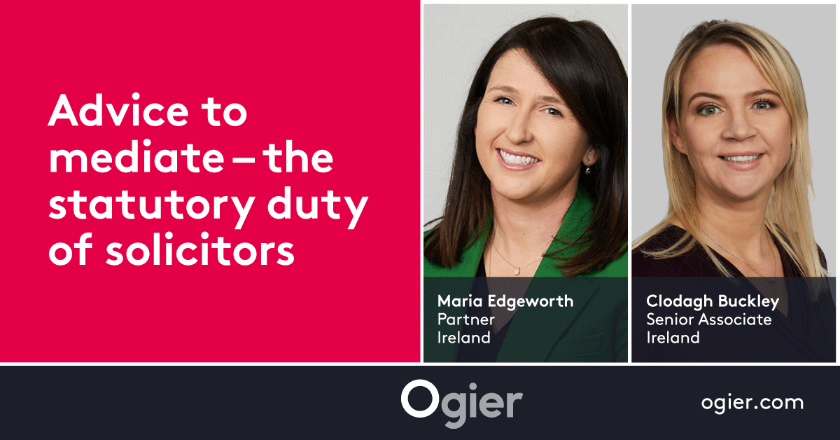 Section 14 imposes an obligation on solicitors to advise clients to consider mediation, as outlined in a new article today: ogier.com/news-and-insig…
For more information about this case please contact one of our team or visit ogier.com #mediation #disputeresolution