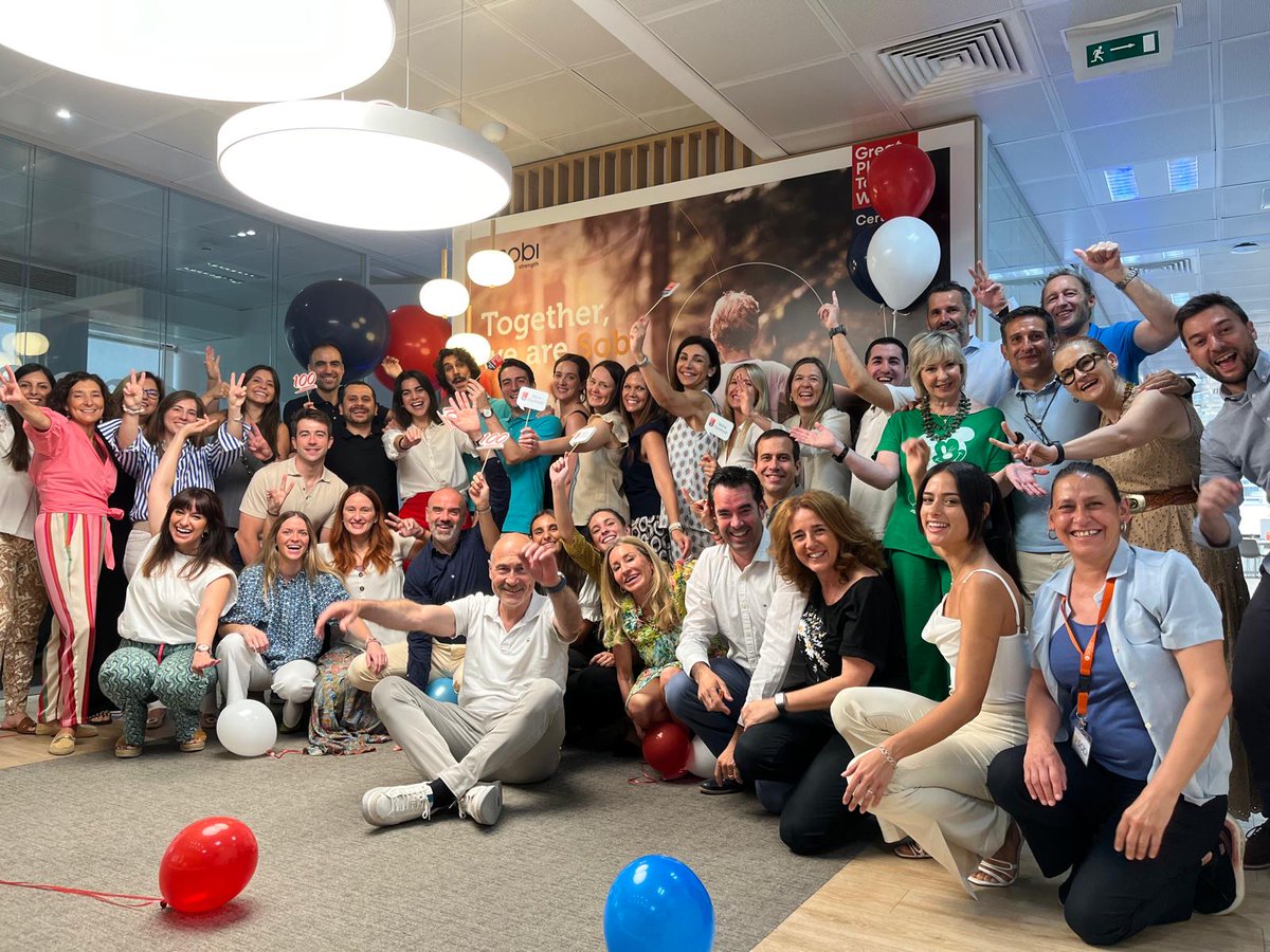 Sobi (@sobi_iberia) on Twitter photo ¡Hoy celebramos que hemos conseguido, por cuarto año consecutivo, el certificado <a href="/GPTW_Spain/">Great Place to Work Spain</a>!
Este logro es un reflejo directo del esfuerzo, compromiso y talento de las personas que forman parte de Sobi con el propósito de mejorar la vida de las personas con #EERR
#WeAreSobi ¡Hoy celebramos que hemos conseguido, por cuarto año consecutivo, el certificado <a href="/GPTW_Spain/">Great Place to Work Spain</a>!
Este logro es un reflejo directo del esfuerzo, compromiso y talento de las personas que forman parte de Sobi con el propósito de mejorar la vida de las personas con #EERR
#WeAreSobi