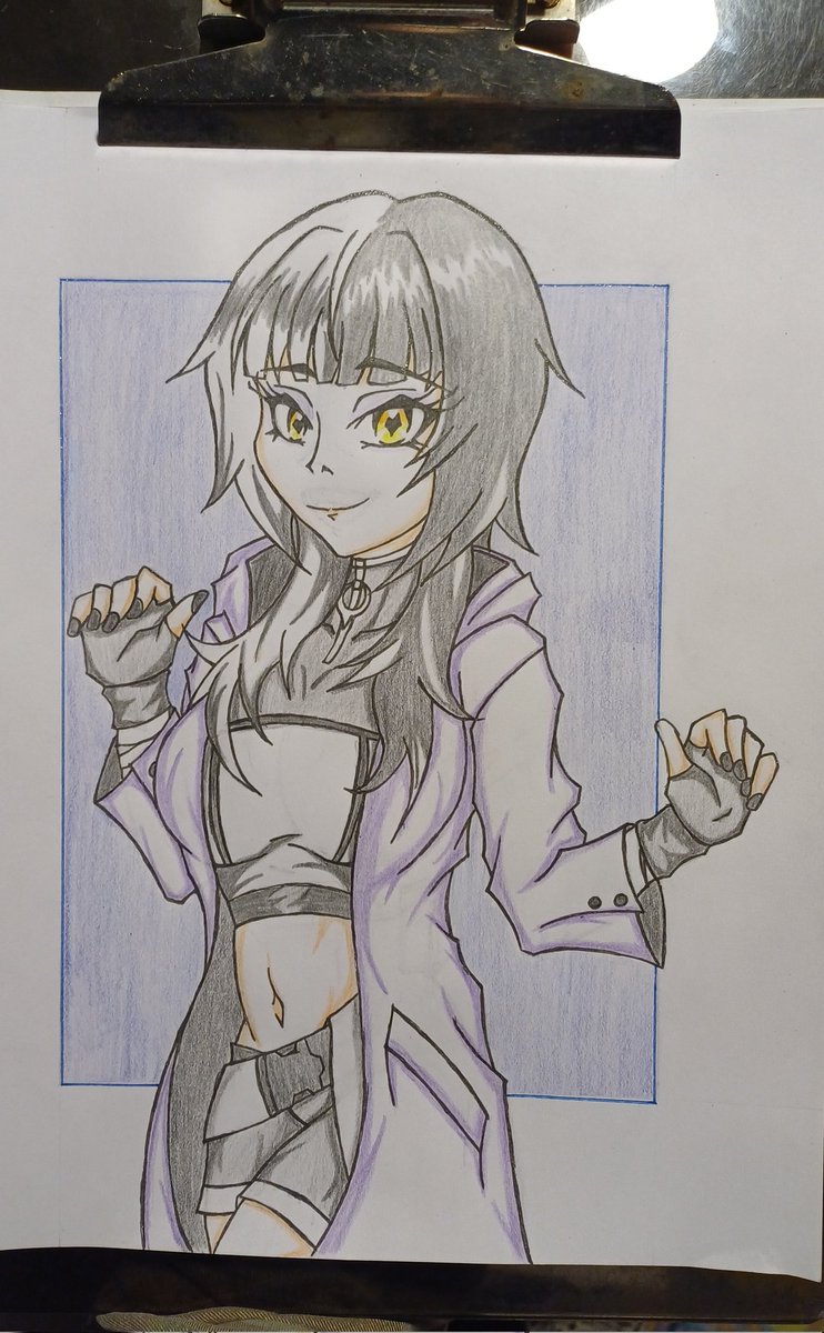 Made a little sketch while Shiori was playing Alone in the Dark, nothing special just an alternative outfit I put together with multiple ideas, I really like how the colors turned out, and since I'm one year older today I'm gifting this to myself...

#ShiorinSketch