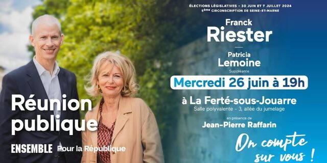 Venez échanger avec nous ce soir à La Ferté-sous-Jouarre ⤵️