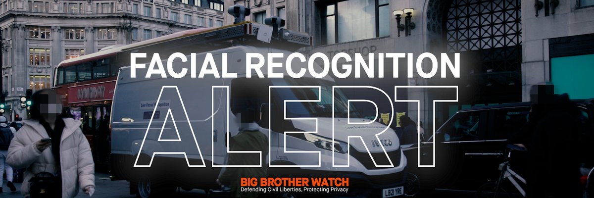 BigBrotherWatch's tweet image. 🚨Facial recognition alert🚨

Police are deploying Orwellian live facial recognition technology today in #Southwark and #Haringey.  

This dangerously intrusive technology is a MASS SURVEILLANCE tool, not an effective crime fighting tool.
 
#StopFacialRecognition