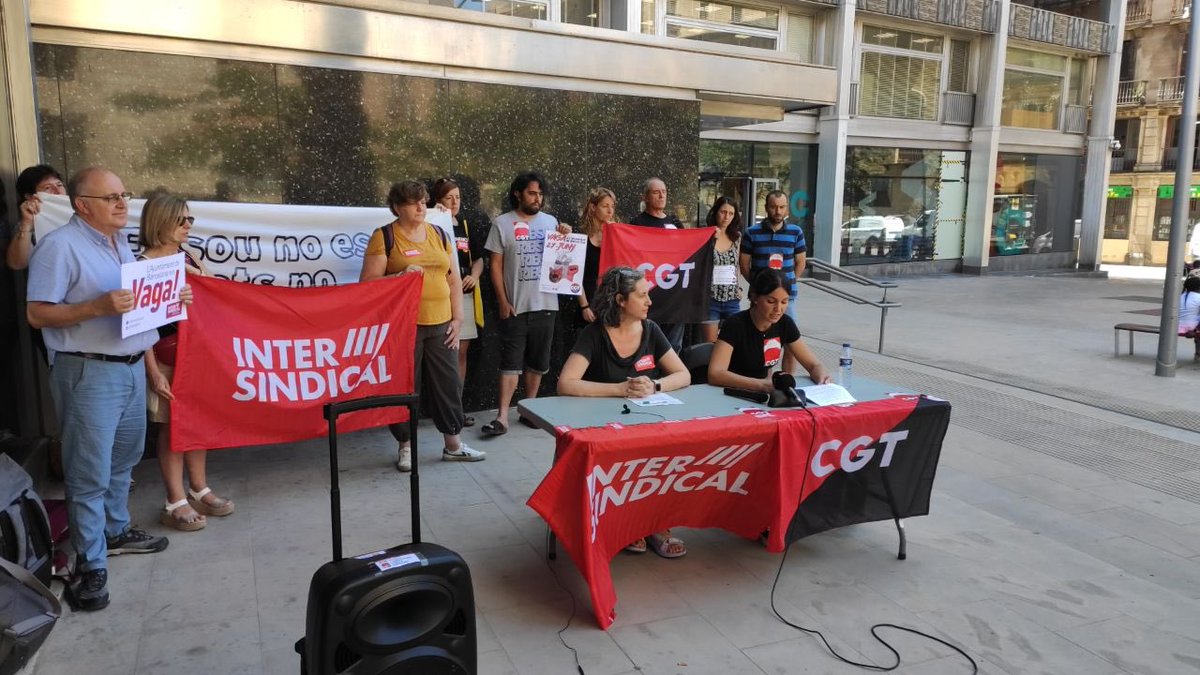 Roda de premsa conjunta amb CGT per explicar els motius de la vaga de demà 27 de juny al <a href="/bcn_ajuntament/">Ajuntament de Barcelona</a>