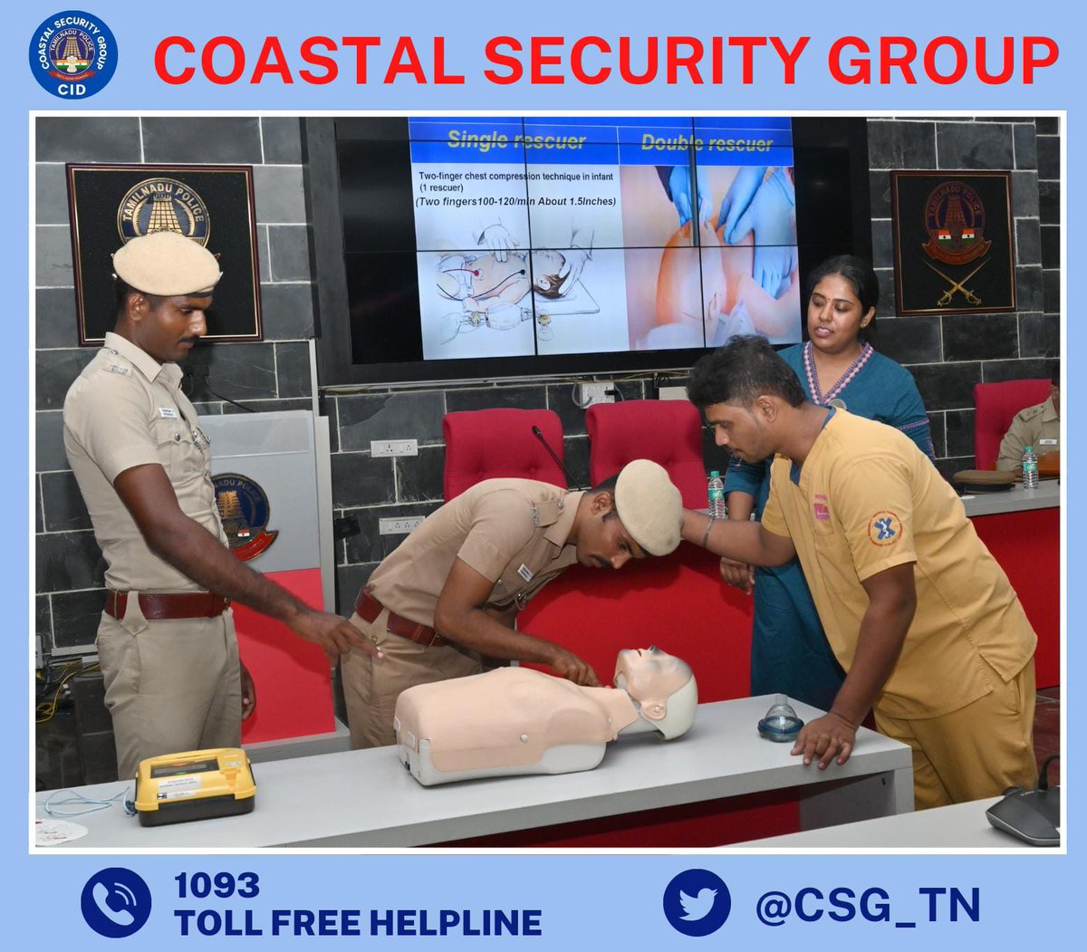 CSG_TN's tweet image. Today Police Personnel of @CSG_TN  attended one day training programme on Basic First Aid. 
@tnpoliceoffl