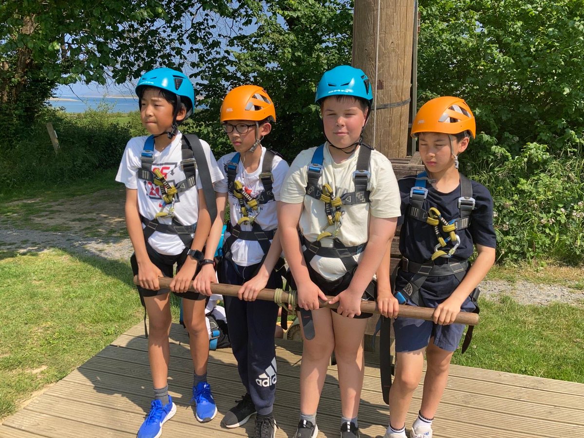 ucstrips's tweet photo. Serious amounts of factor 50 have been applied this morning. Team work on the zip line and the assault course has been impressive. #entry24 https://t.co/gDQcf5nxDL