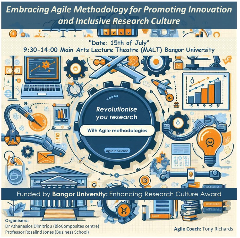 BangorSENS's tweet image. *Revolutionise your research!* 💡 Who Should Attend?
- Academics who are ready to innovate
- Research managers who want to lead smarter
- Postgrad students who love a challenge
Anyone with a passion for groundbreaking research and for better way of working #agilemethodology