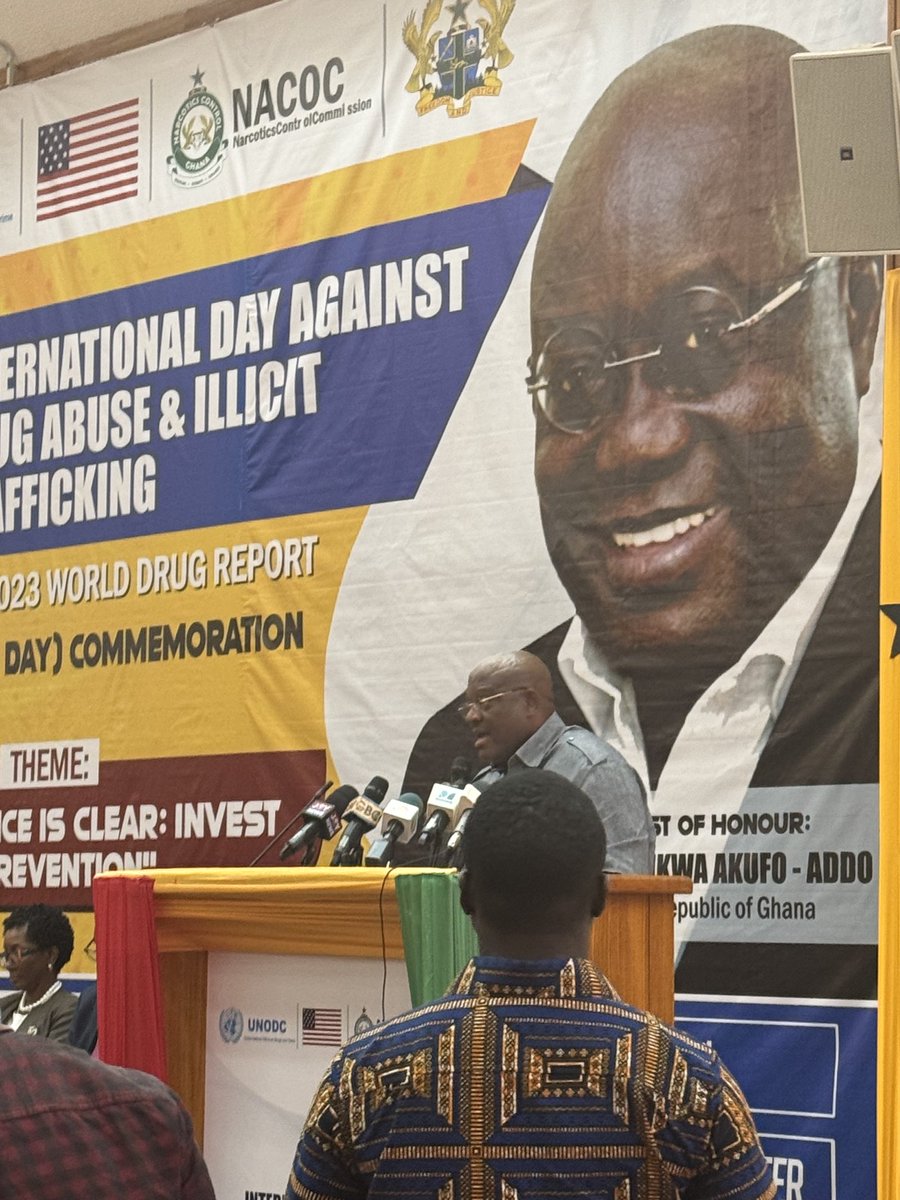 The Prez of Gh in  his statement,  read by de minister of interior, called 4 an end to discrimination &amp; stigma 4 PWUDs , called 4 alternatives to incarceration 4 PWUDs.! Commended Ghana 4 treating drug use as  a public health issue, ⁦<a href="/IDPCnet/">IDPC</a>⁩ ⁦<a href="/SDPcampaign/">Support.Don't Punish</a>⁩.