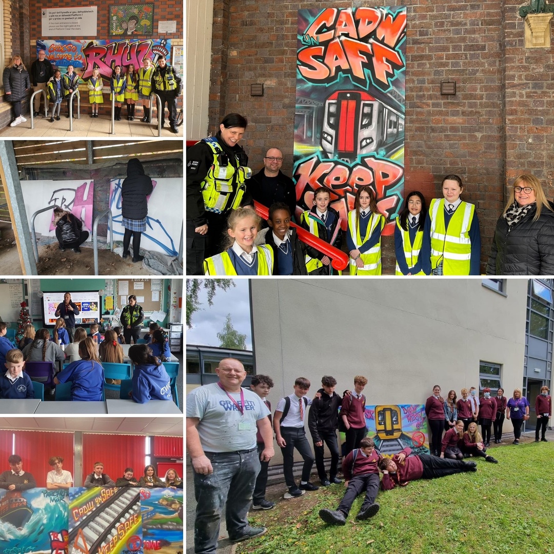 Conwy Valley & North Wales Coast CRP (@conwyvnwcoast) on Twitter photo Our Art at Stations Project has educated hundreds of young people about the dangers of trespassing on railways. With <a href="/dime_one/">andy dimeone birch</a> and the @BTPNorthWales Team, we have transformed stations, tackled anti-social behaviour, and promoted #RailSafety.
#RailSafetyWeek #RSW24 Our Art at Stations Project has educated hundreds of young people about the dangers of trespassing on railways. With <a href="/dime_one/">andy dimeone birch</a> and the @BTPNorthWales Team, we have transformed stations, tackled anti-social behaviour, and promoted #RailSafety.
#RailSafetyWeek #RSW24