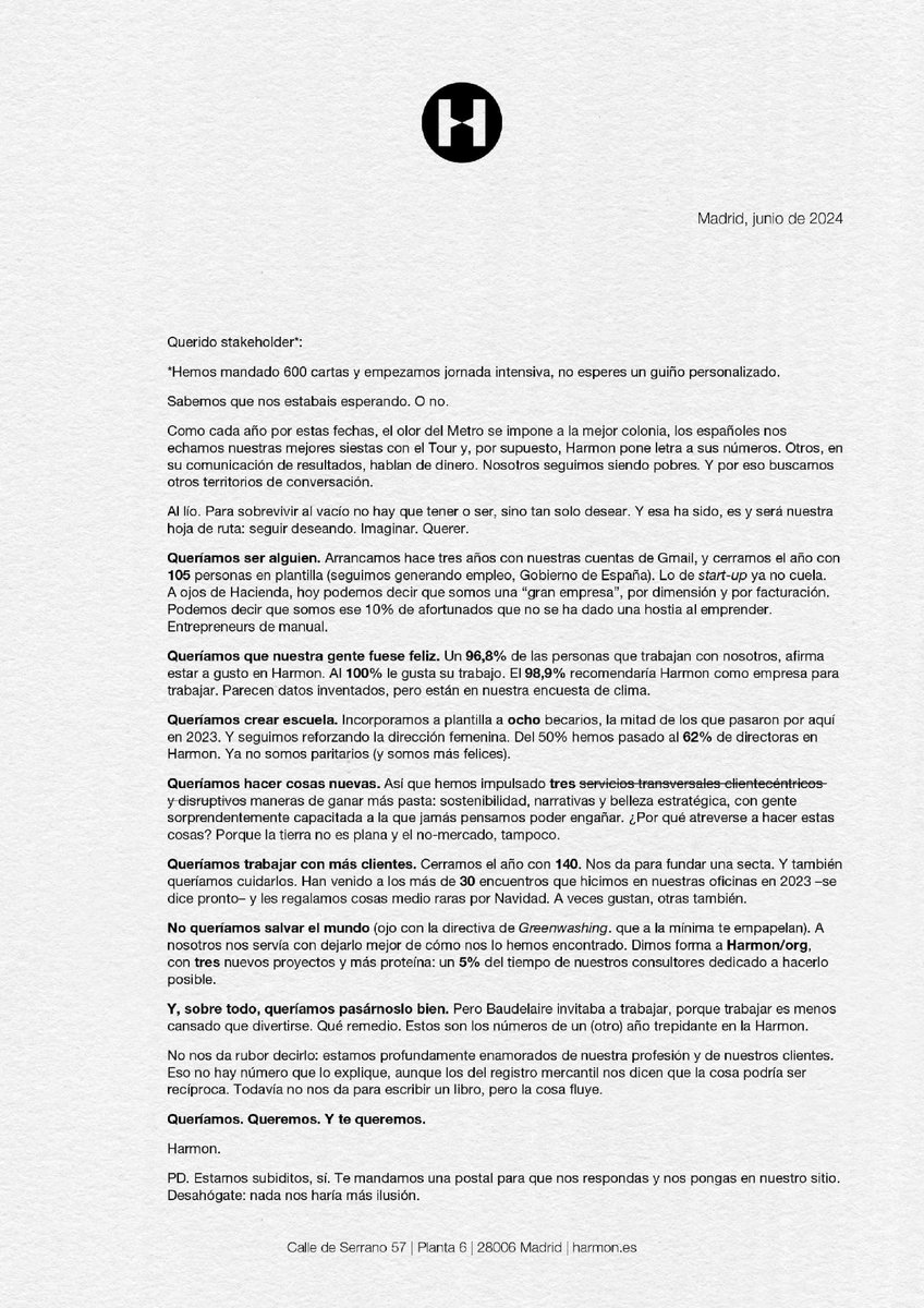 SomosHarmon's tweet image. Como todos los años, os contamos nuestros números del pasado año.

Los que nos importan.