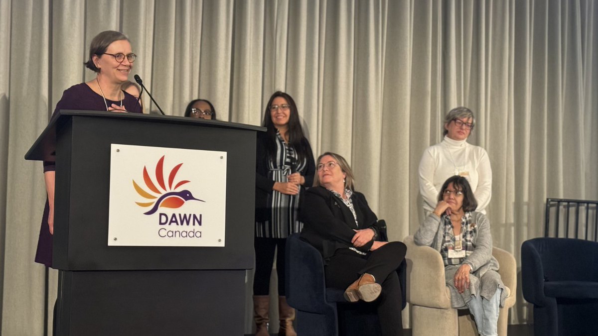 DAWNRAFHCanada's tweet photo. For #DAWN39, let's revisit one of the year's highlights—the 2023 Hummingbird Awards! @Live_Work_Well has been recognized with the organizational award for its innovative efforts in supporting women, girls and gender-diverse people with disabilities. Read: https://t.co/HmedE3y04k https://t.co/wLvxvQfk6Z
