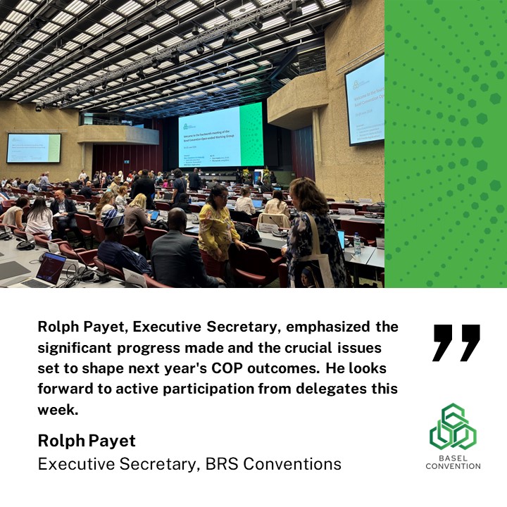 The Fourteenth Meeting of the #BaselConvention #OEWG14 kicked off on 25 June in Geneva.