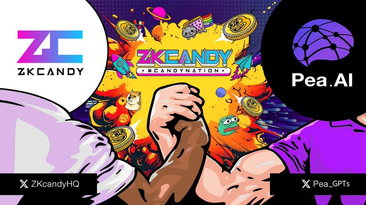 <a href="/ZKcandyHQ/">ZKcandy 🍬⛓️ - L2 Gaming ZK Chain</a> x @Pea_GPTs 🤝

We've partnered up with PeaAI, to transform user engagement and strengthen loyalty through AI-powered Telegram and Discord bots

To celebrate, an exclusive giveaway is coming soon! Follow us and stay updated

More about the partnership here 👇