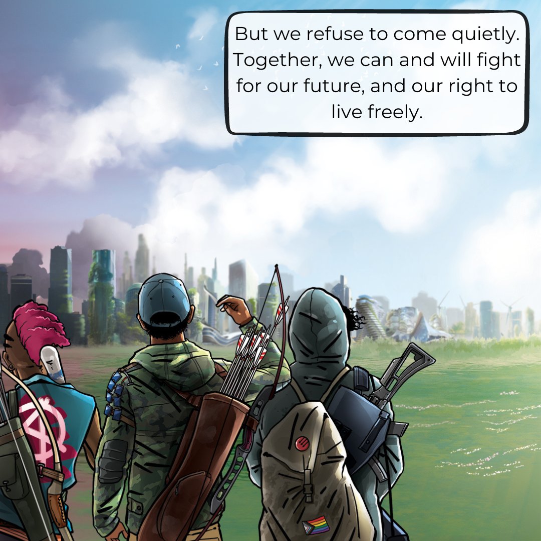 Why We Fight: A solarpunk, solo+ narrative ttrpg about fighting the f@sh in the embers of a post-civil war society, and creating a bright future for all. ✊ 
V1.1 PDF is free on itch: stopdroproll.itch.io/why-we-fight