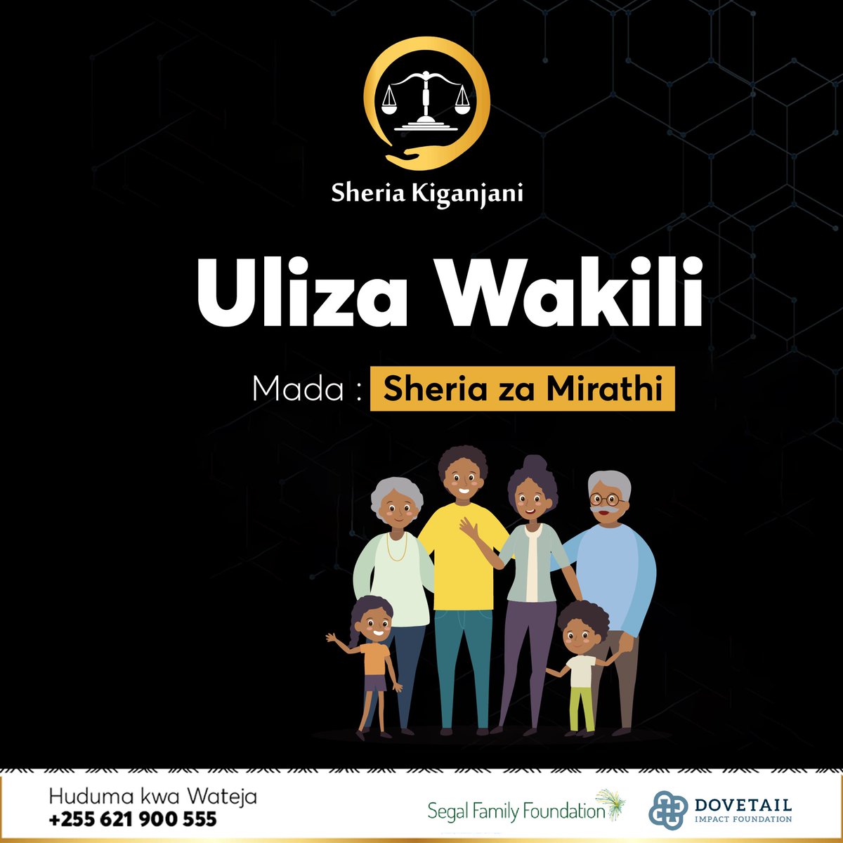 SheriaKiganjani's tweet photo. ULIZA WAKILI DAY! Tunakaribisha maswali kuhusu SHERIA YA MIRATHI kupitia komenti au kutuma ujumbe binafsi bila malipo yoyote. #sheriakiganjaniapp #sheriakiganjani #skulizawakili #freeday #legaltech #legalgurus #kaributukuhudumie #freeday #maswalinamajibu #mirathi https://t.co/iawxjN1gXY