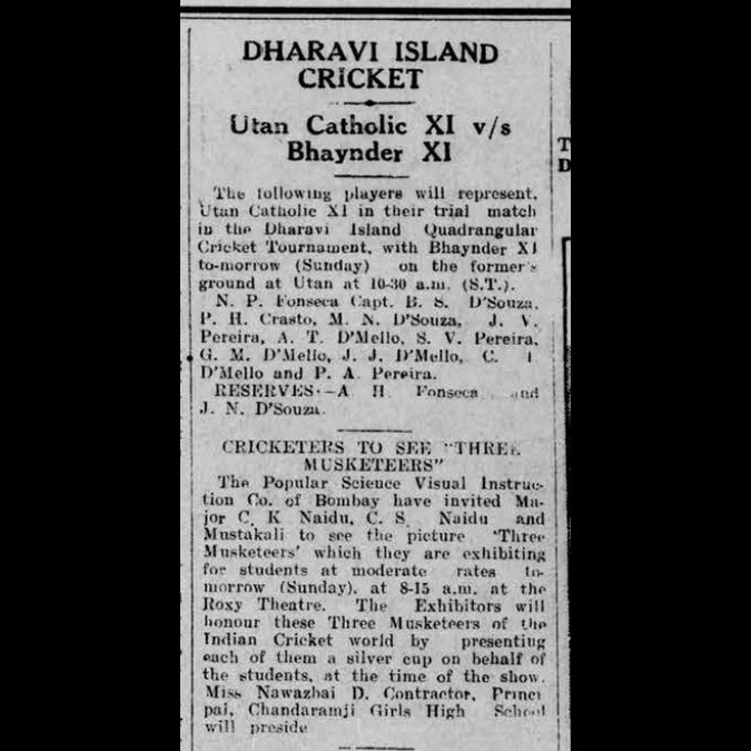 dekkani's tweet photo. The "Three Musketeers of the Indian Cricket world" go to movies to see the Three Musketeers...
...at the Roxy Theatre on Sunday Nov 27, 1938.
#archivefever #indiancricket #history https://t.co/cPcWignmgr