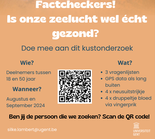 FbwUGent's tweet photo. Wil je bijdragen aan een baanbrekend #onderzoek naar de #gezondheidseffecten van #DeKust? SeaBreeze van @ugent zoekt #deelnemers tussen de 18 en 50 jaar voor een studie in augustus en september 2024!

👉Interesse? Meld je aan via https://t.co/HzWSuWpfTY https://t.co/2hQQcO89fK
