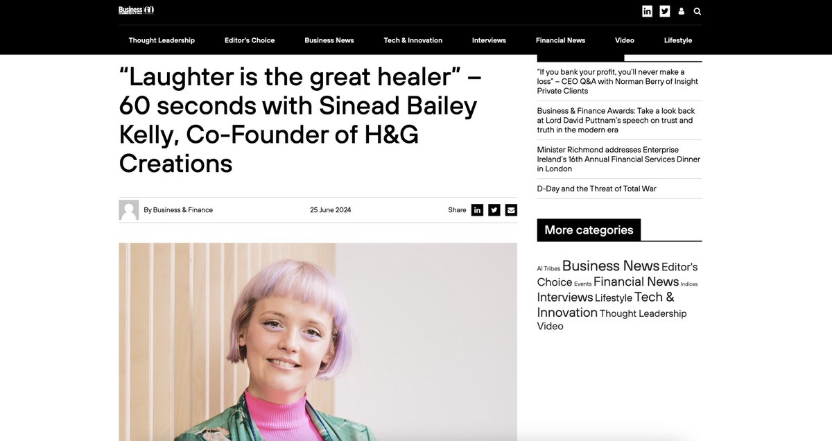 H&G Creations (@xhgcreations) on Twitter photo Plenty of food for thought with our new interview with <a href="/BandF/">Business & Finance</a> where we talk all things business, career, memories and the future you can read the full article below...#businesstips
businessandfinance.com/news/laughter-… Plenty of food for thought with our new interview with <a href="/BandF/">Business & Finance</a> where we talk all things business, career, memories and the future you can read the full article below...#businesstips
businessandfinance.com/news/laughter-…