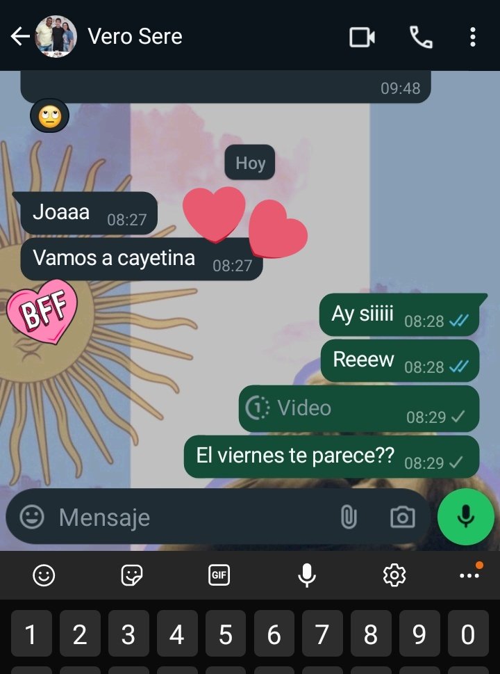 Un msjito a la mañana temprano no te puede hacer feliz.
El mensajito: 😍