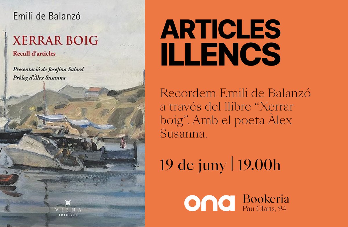 Emili de Balazó per <a href="/Alex_Susanna/">Àlex Susanna</a>. Teniu una cita, avui a les 19h. <a href="/Viena_Edicions/">Viena Edicions</a>