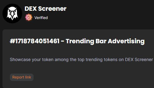 ADS TRENDING BAR ON DEXSCREENER BEING PAID

$BRETT TRENDING FUCKING EVERYWHERE

TX PROOF: solscan.io/tx/4p7SZMtveCm…