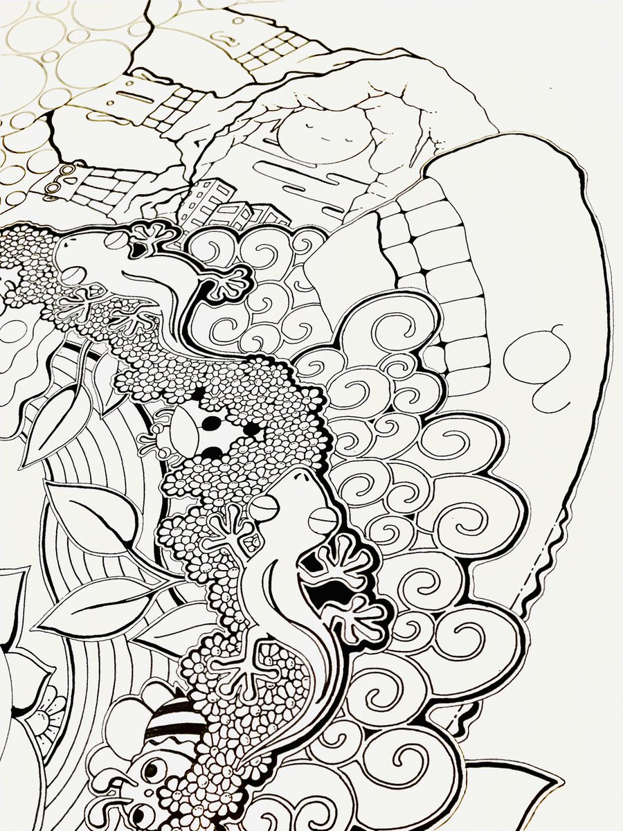 havefunyoshi's tweet photo. ちょっと進んだ。毎日が素敵な日であれ。#アート #手描き #イラスト #点絵 #アクリル絵具 #コピック #artist #art #acrylicpaint #copic #pointpainting  #illustration #handdrawn
#lhopesoawesomeeveryday  #毎日がとても素晴らしいことを願っています https://t.co/lzaxGzT8Rd