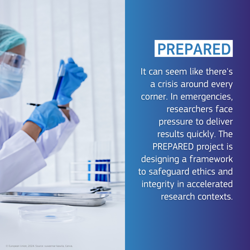 REA_research's tweet photo. New technologies = new ethical dilemmas for researchers. 

Researchers must consider the societal impacts &amp; potential misuse of technology to ensure high-quality science 🏅 

Explore 8 #HorizonEU projects in this new @CORDIS_EU Results Pack that are addressing ethics in research.