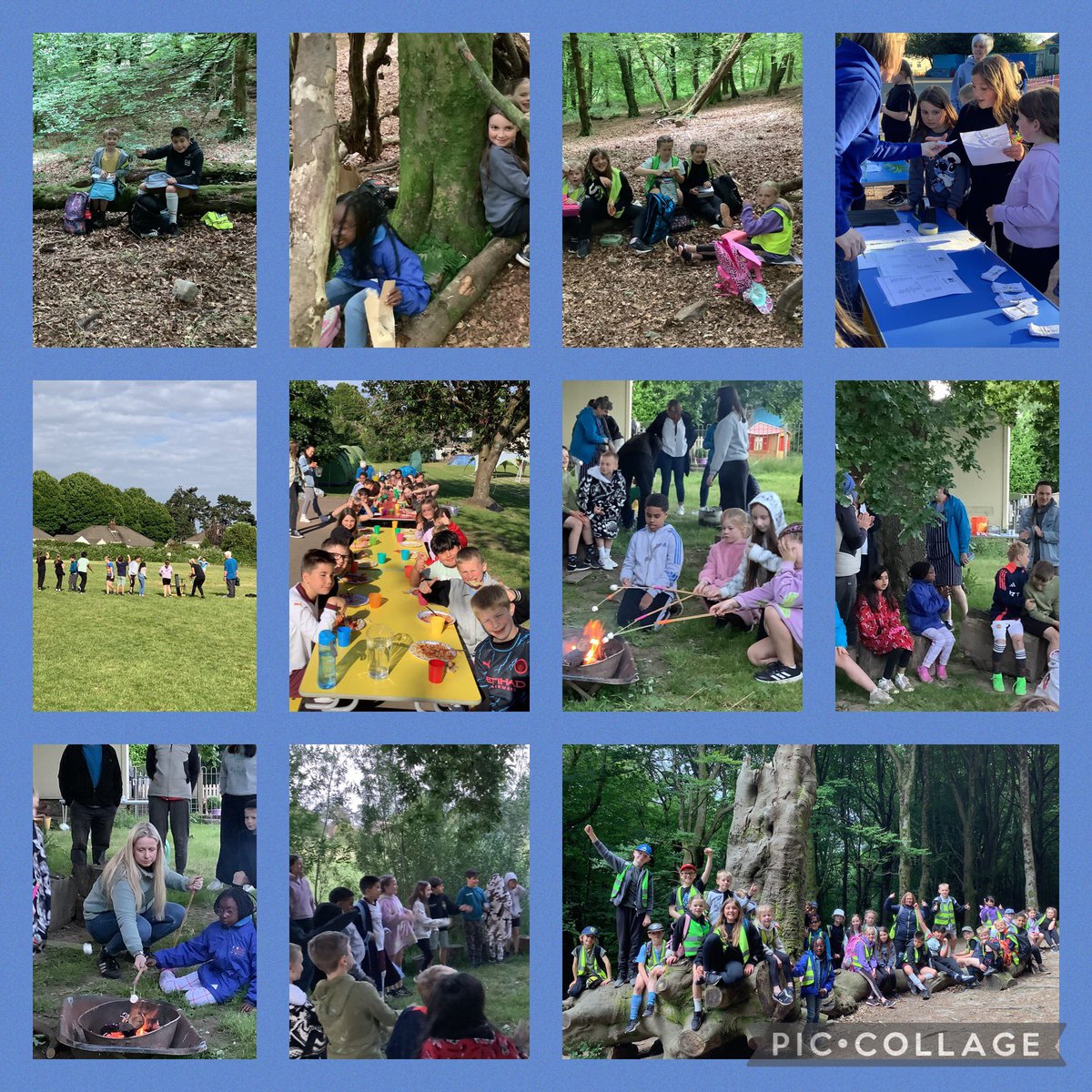 LlanFach2026's tweet photo. Year 4 had a wonderful time den building and participating in team building games. They finished it off with hot chocolate and s’mores around the campfire with an amazing singalong with Mr Gunning and his choir! 🎵 🎶 https://t.co/O0XZgNvJWV