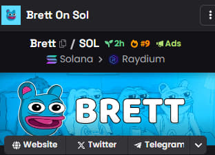 SMALL UPDATE AFTER BUYBACK AND BURN FUCKING 50 SOL

$BRETT ON SOL NOW TOP 9 ON DEXSCREENER, WE WILL GO FOR TOP 1