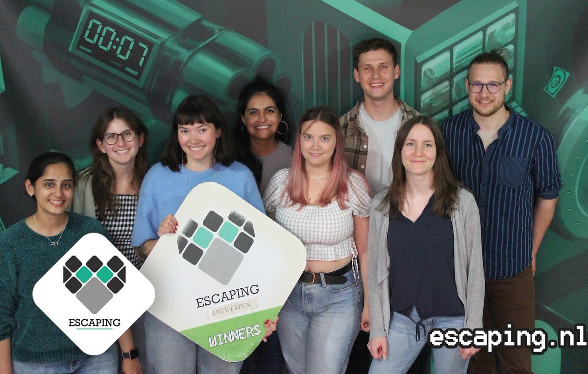 QTOX8's tweet image. A team experience in Antwerp! 🧐
Our Doctoral Candidates managed to escape! 🥇
#teamwork @MSCActions #H2021
@EscapingNL