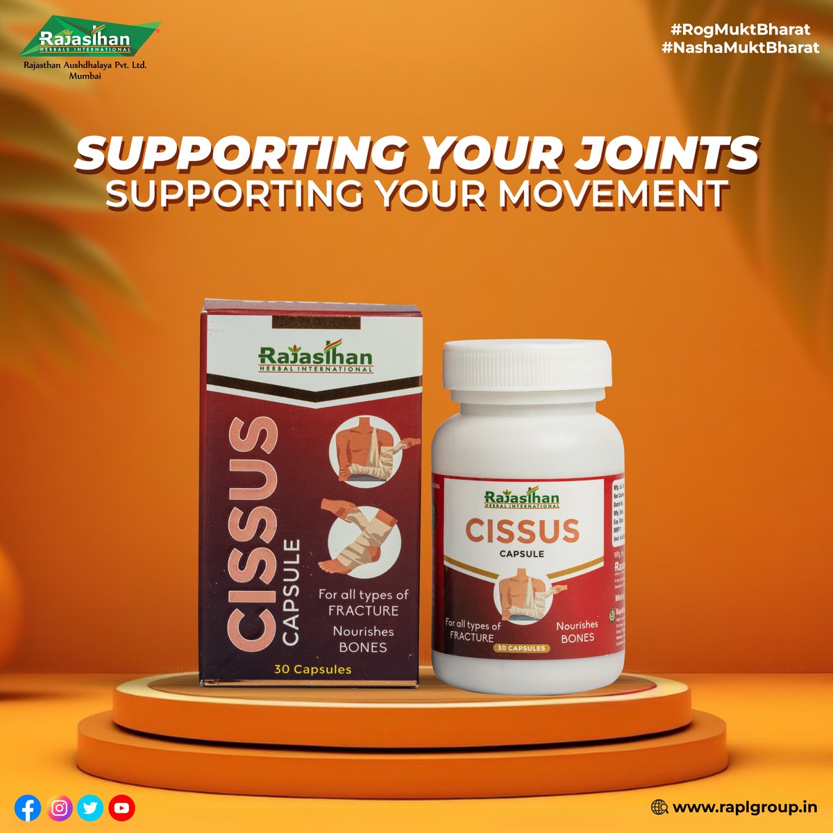 raplgroup's tweet photo. Weak Bones or Fractured? Support Your Recovery with Cissus! ๐จ๐ปโ๐ฆฝ๐จ๐ปโ๐ฆฏ
This natural herb promotes faster healing and supports healthy joint function.
#cissusrelief #fracturerecovery #getmovingagain #cissuspower #naturalhealing #BounceBackFaster #CissusResults #feelingbetter #NaturalSupport #raplgroup #rajasthanaushdhalaya