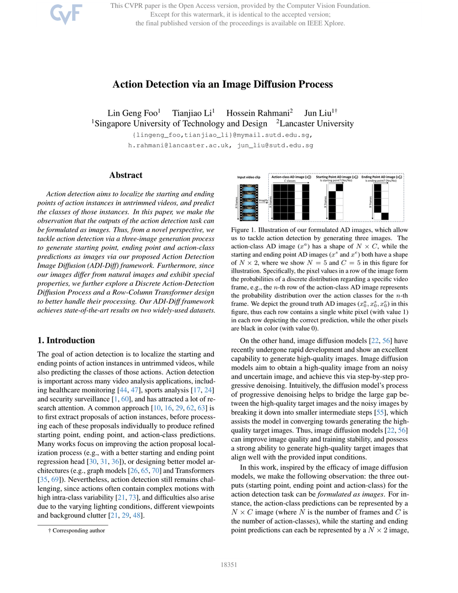 LinGengFoo's tweet photo. I’m thrilled to share that I’ll be presenting two posters at #CVPR2024: “Action Detection via an Image Diffusion Process”, “LLMs are Good Sign Language Translators”!  

I’ll be presenting during Thursday’s PM session. Poster IDs are: 362, 363. Please drop by if you’re attending! https://t.co/N4zOwsBEmF
