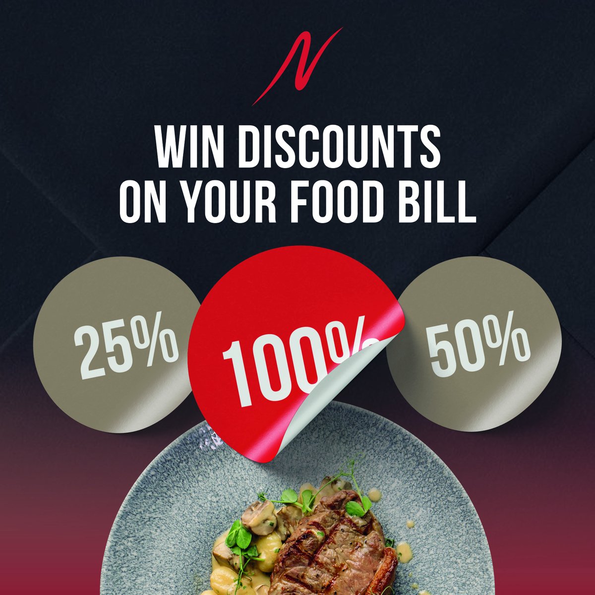 Black Envelopes are back at Napoleons 🚨 

During June we'll be handing out black envelopes in the restaurant with discounts inside, from 25% to 100% off!

But there's a catch... The envelope is sealed &amp; you can’t open it until your next visit 🤭