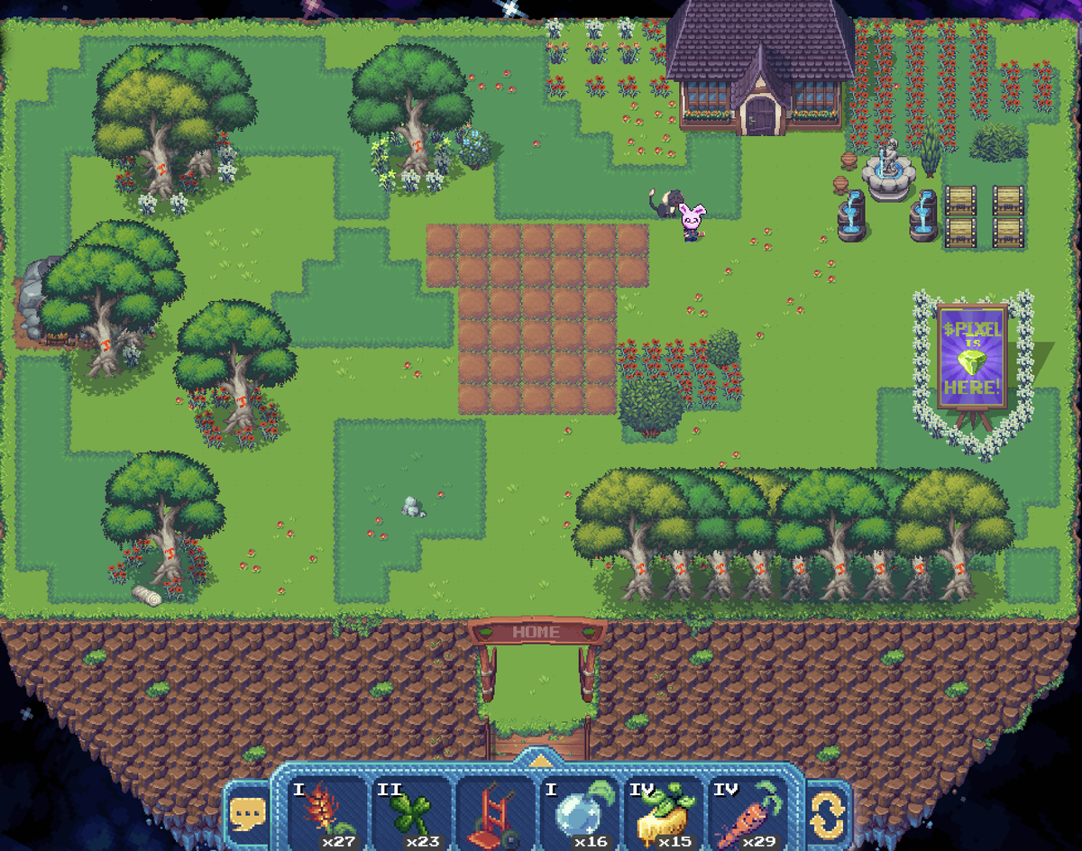 ibox2018's tweet photo. I spent three hours today researching and initially upgrading my personal land, I guess I'm an artist too. But 99 spaces is too unaccustomed.@pixels_online  $pixel https://t.co/QkBgpcn8rH